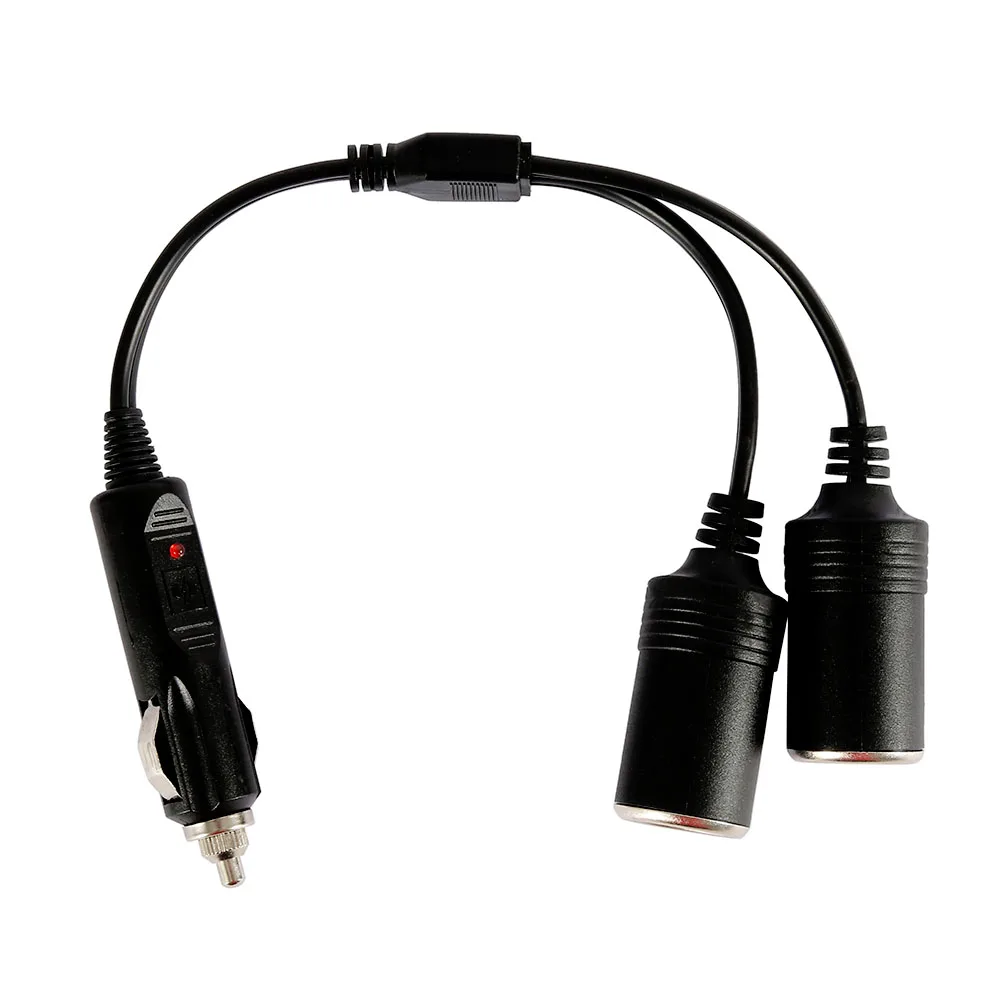 12 V/24 V 35 см машинная Зажигалка для сигарет Мощность Зарядное устройство Порты и разъёмы сплиттер двойной прикуриватель удлинитель адаптер для различных Видеорегистраторы для автомобилей