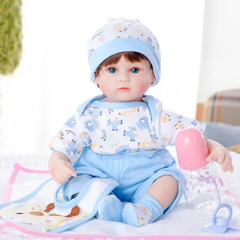 

Reborn Baby Doll 45cm Simulation Baby bebe reborn Silicone Flexible Glue Hot Sales Promotion Factory Direct Sales Baby Dolls