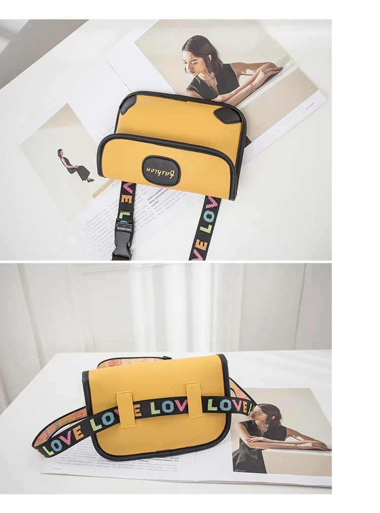 Новая модная женская сумка через плечо, Диагональная Сумка для мобильного телефона, Радужный широкий плечевой ремень, ins, голова тигра, конверт, вечерние сумки