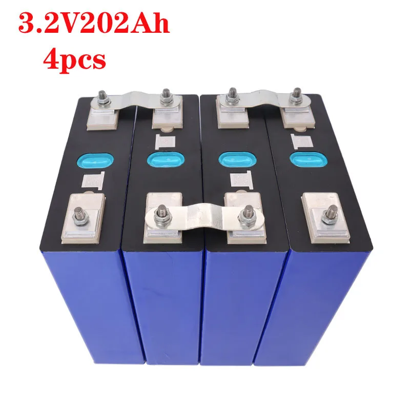 

Neue 4PCS 3,2 V 200Ah lifepo4 Batterie pack 12V200AH 24V200AH zelle Lithium-Eisen Phosphat solar EU UNS steuer freies