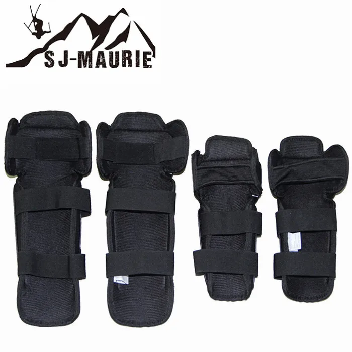 SJ-MAURIE, 2 пары, лыжный наколенник, налокотник, набор, Велоспорт, гонки, Лыжный спорт, Тактический Скейт, защитные накладки, налокотник, мотоциклетный Лыжный спорт