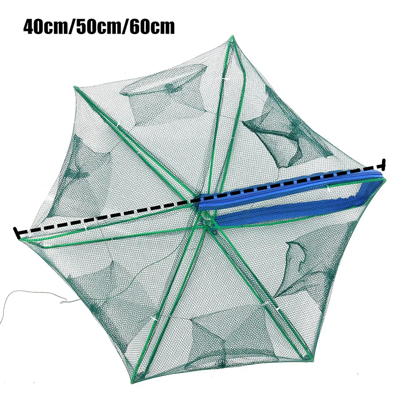 Folding Portable Automatic Fishing Trap Net Fish Minnow Shrimp Crabs Mesh Trap TB Sale