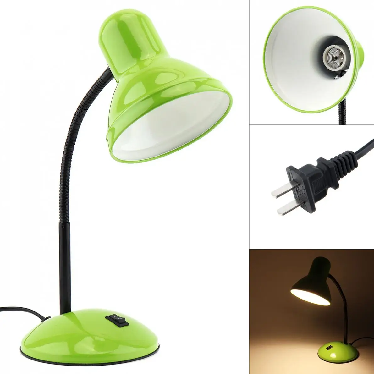 Table Lights LED Metal Hose Iron Art Table Lamp Eye Protection Portable Office Study Learning Desk Lamp E27