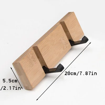 Original 2 hooks Wood Wall Hanger Vintage Hooks Hanger Holder Clothes Storage Hidden Hook Wall Hanging Hanger Home Decor Hanger Coat Hooks Rack - Цвет: Original 2 hooks