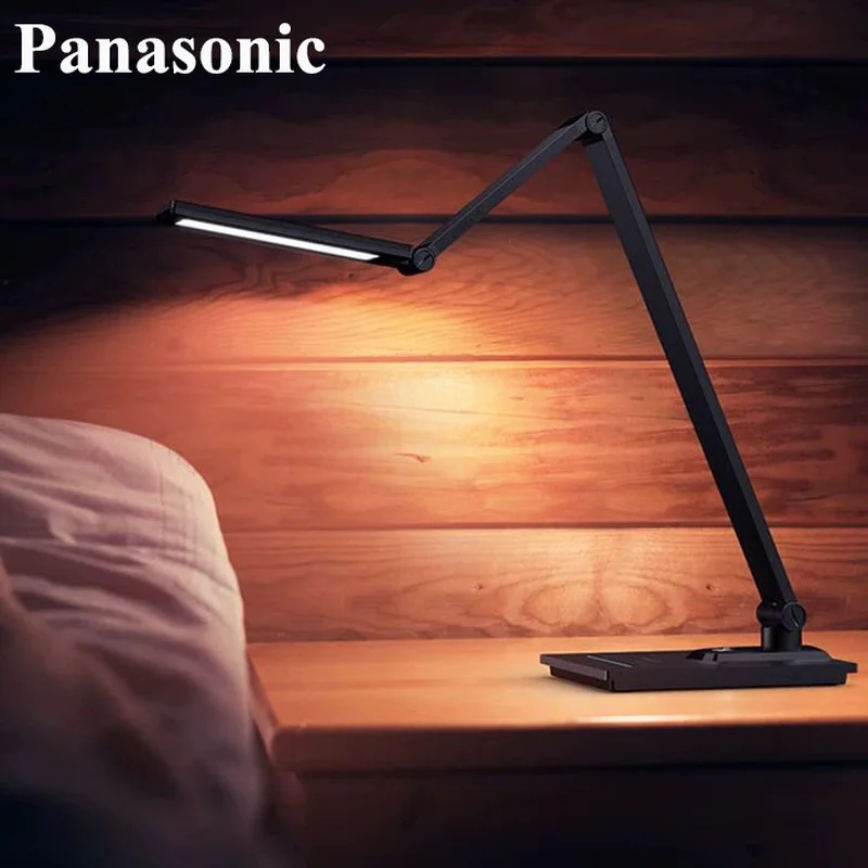 Beste Panasonic Moderne Metalen Geborsteld Aluminium Saving Folding Touch Led Bureaulamp Kantoor Studie Lezen Werken Tafel Nachtlampje