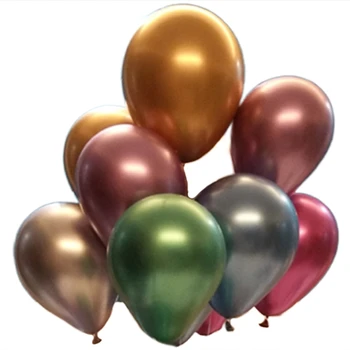 

100 12-Inch Metal Balloons Flash Thick Latex Balloons Wedding Decoration Metal Balloons