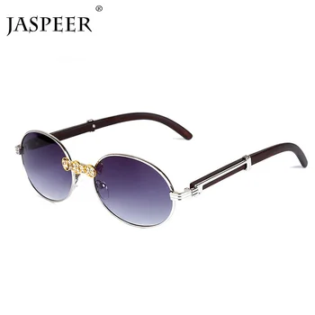 

JASPEER Rhinestone Vintage Sunglasses Women Luxury Diamond Retro Sunglasses Men Brand Designer Round Sunglasses Women Eyewear