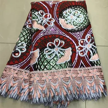

african fabric african cord guipure lace fabric african lace fabric cotton lace 6yards nigerian lace fabrics for dress ZQ-A212