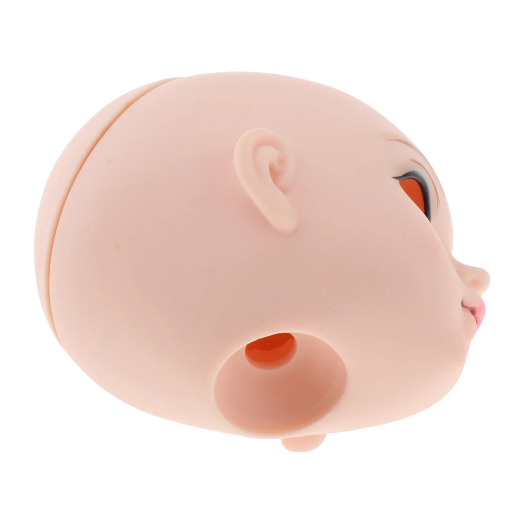 1/3 BJD Head Face Mold with 3D Eyes, Doll Replacement Body Parts, Make Up Eyes Eyelash Extensions, for Hair Styling Cosmetology