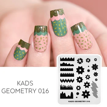 

KADS stamping Spring Flower nail stamping plates Nail Art Image Stamp Template stmaping plate geometry DIY Tools Nail Art Stamp
