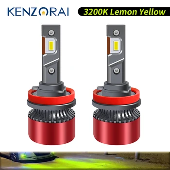 

2pcs Lemon Yellow 3200K car headlight bulbs led 9012 HIR2 H1 H3 H7 H4 H8 H9 H11 9005 HB3 9006 HB4 Fog lights Headlights LED lamp