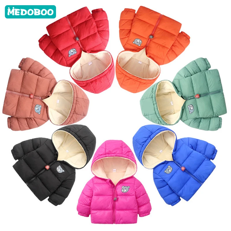Medoboo/плотная теплая зимняя одежда для малышей, пальто, куртка для девочек и мальчиков, зимний комбинезон для новорожденных, детский зимний комбинезон, Комбинезоны