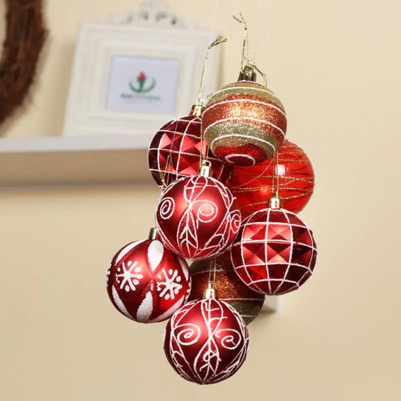 24 шт. Рождественские шары елочные украшения шары Пластиковые украшения для дома и сада праздничные вечерние принадлежности