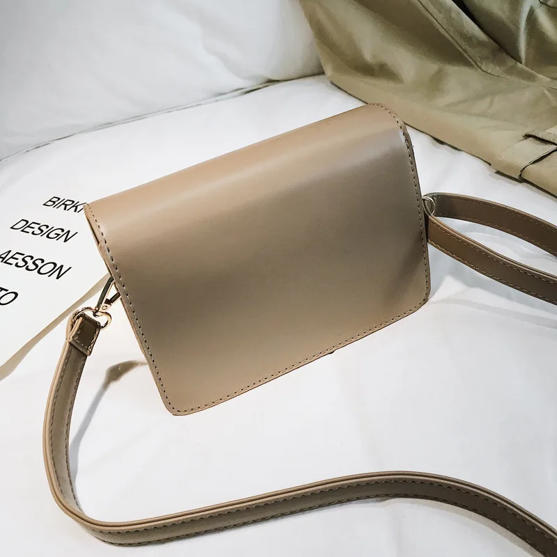 

Korean-style Stereo Stereotypes Square Sling Bag Tofu Oil Skin Simple One-Shoulder Oblique WOMEN'S Bag