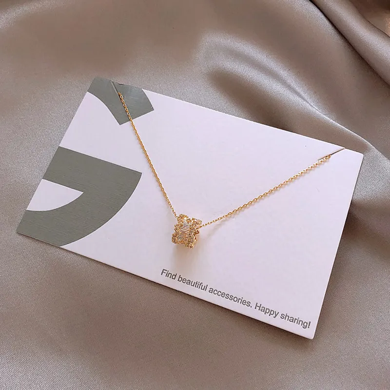 Изысканное круглое отверстие ожерелье темперамент простой кулон золотой цвет ключицы ожерелье Корея модное ожерелье женские ювелирные изделия