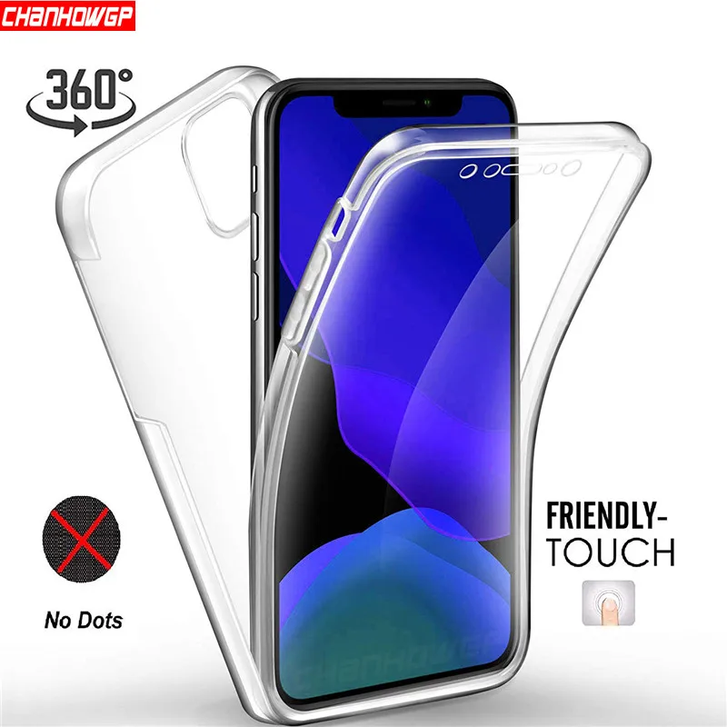 Двойной силиконовый чехол для iPhone 11 Pro Max XR XS X 360 полный Чехол 6 6s 7 8 Plus мягкий