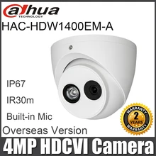 

NEW Dahua HAC-HDW1400EM-A 4MP HDCVI IR Eyeball Analog Camera 4MP IR 50m waterproof Built-in Mic HAC-HDW1400EMP-A CCTV Camera