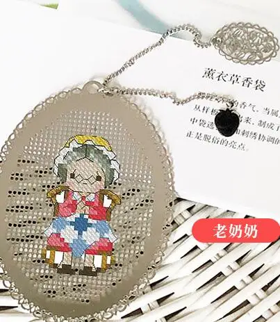Xx TT разные девушки DIY ремесло Стич вышивки крестом металлическая Закладка серебро Золотой Рукоделие Вышивка ремесла Вышивка крестом - Цвет: Зеленый