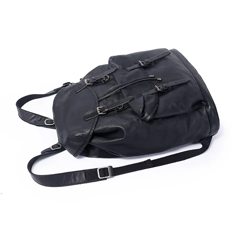 AETOO стильный кожаный мужской рюкзак, топ растительного дубления кожаная сумка на плечо для компьютера, спортивная сумка для скалолазания на открытом воздухе