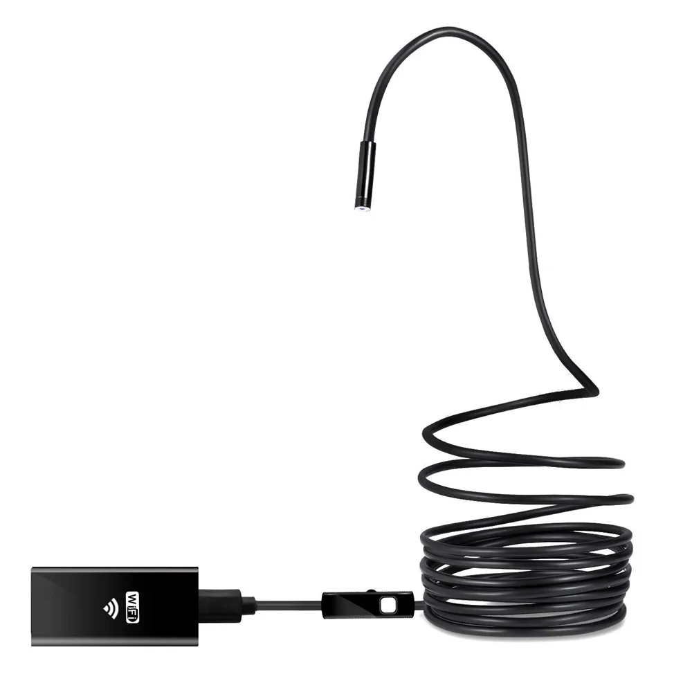 3m Инструмент для чистки ушей Borescope WiFi фото Портативный hd-эндоскоп эндоскоп 8 мм 8 светодиодный провод камера компьютеры видео в режиме реального времени 2mp черный - Цвет: 3m