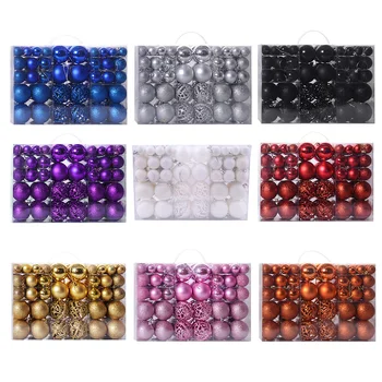 

100pcs Christmas Tree Mini Shatterproof Ornaments Balls Holiday Accessories for Xmas Decorations