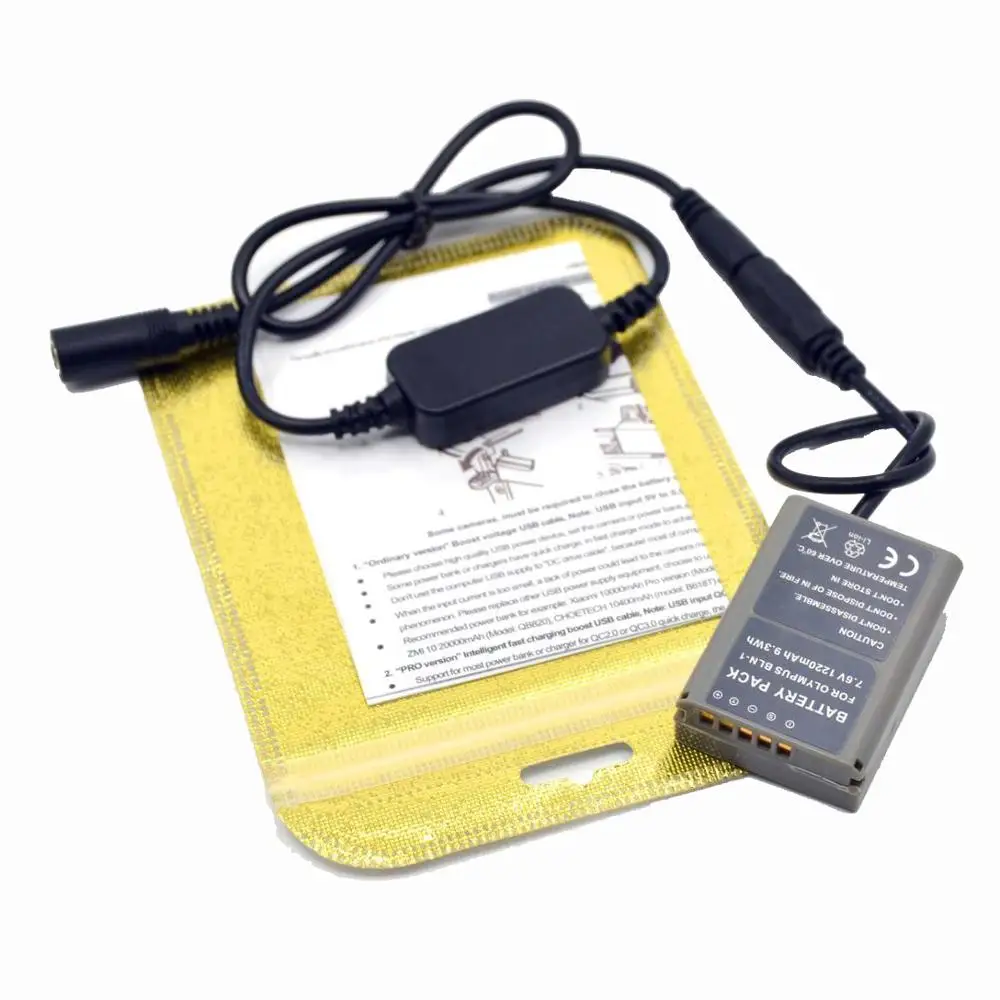PS-BLN1 BLN-1 BLN1 Dummy Battery DC Coupler+12V-24V step-down Cable 8V for Olympus Digital Camera OM-D E-M5 II 2 E-M1 PEN E-P5 |