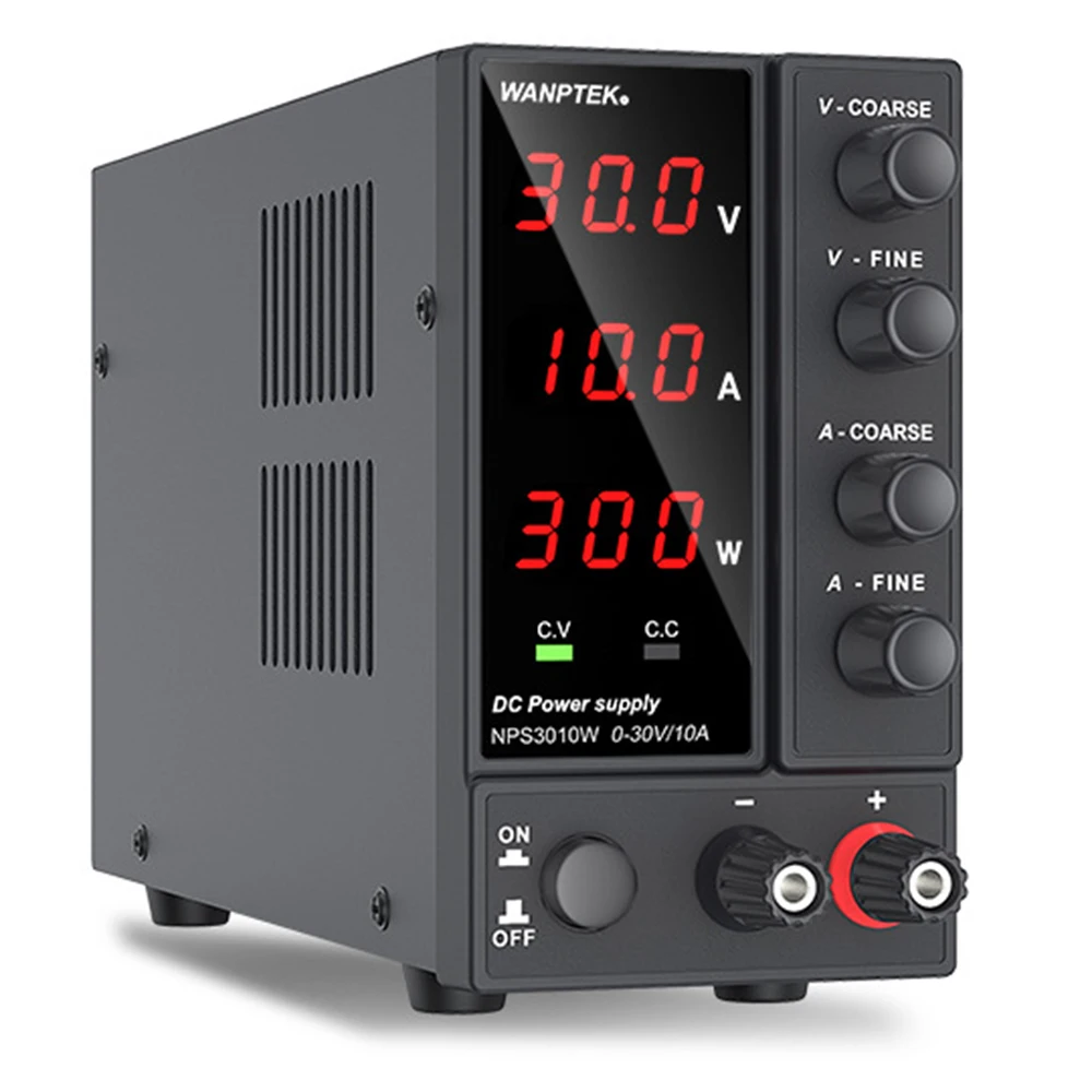 DC Power Supply Low Ripple And High Precision 30V 10A Adjustable Power Supply 3-digit Display NPS3010W Low Noise