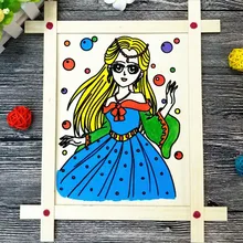 Детская картина из дерева mu kuang hua, каллиграфия и живопись с крючком, многоузорная, образовательный блокнот для рисования, граффити, ватерко