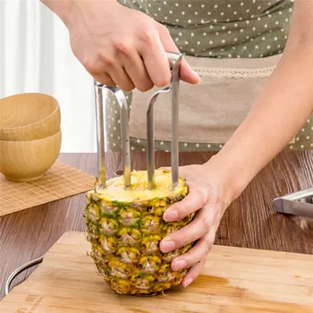 

Fruit Pineapple Slicer Peeler Cutter Kitchen Fruit Tool Pineapple Peeler Easy Slicer Cut Device Stainless Steel Kitchen Tool