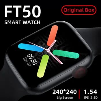 

IWO FT50 Smart Watch Men Women Heart Rate Monitor Blood Pressure Smartwatch For Android IOS pk IWO 13 G500 W26 W34 W46 Series 6