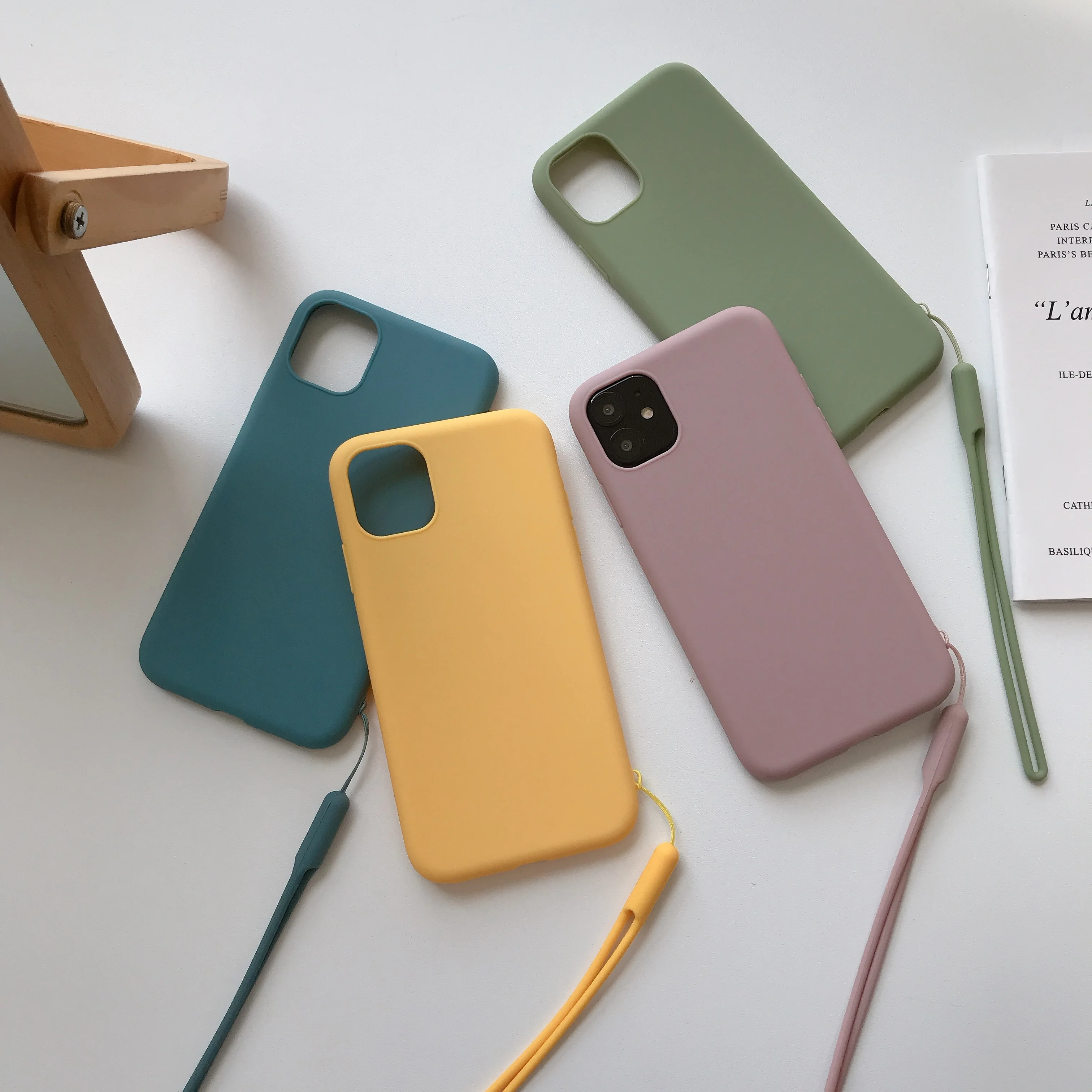 Чехол для мобильного телефона iPhone 6 ярких цветов 6s 7 8 Plus X XR XS 11 Pro Max милый простой