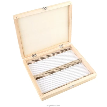 

100-Places Digital Microscope Slides Storage Box Biological Wooden Piece Case with Numbered Slots Contents Sheet O22 20 Dropship