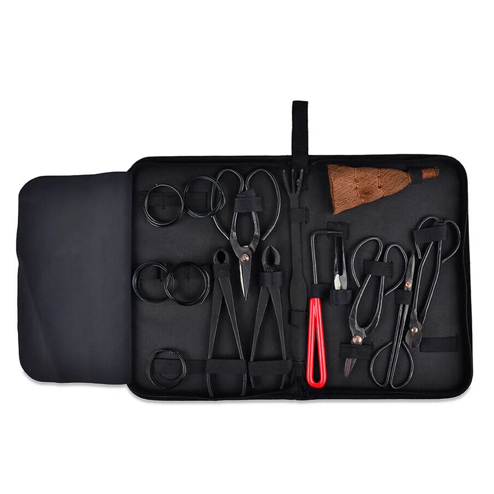 

Garden Bonsai Tool Set Carbon Steel Kit Cutter Scissors with Nylon Case K888