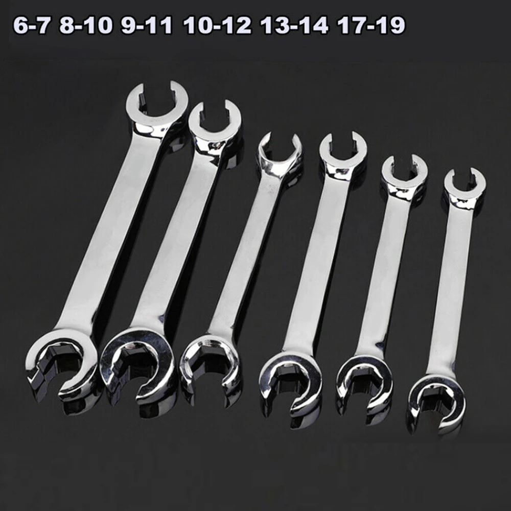 Nut Wrench Spanner Tool Set Brake Wrench For Car Repair pipe Allen Hexagon Wrenches Double Head Opening Crow'S-Foot Hand Tools