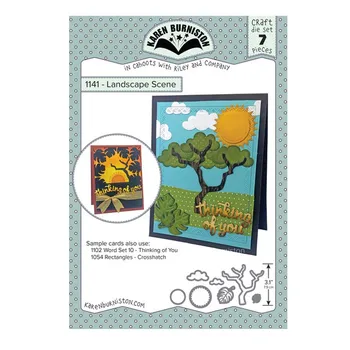 

Landscape Scene Metal Cutting Dies and stamps DIY Scrapbooking Card Stencil Paper DIY Cards