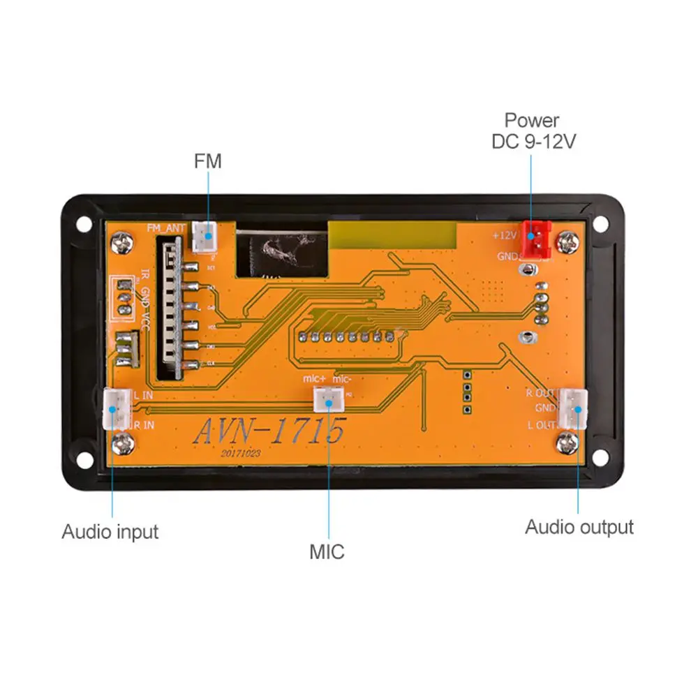 Bluetooth MP3 декодирующая плата модуль светодиодный 12 в USB/SD/MMC wav-декодер Запись MP3 плеер папки коммутационная карта ридер с управлением приложением