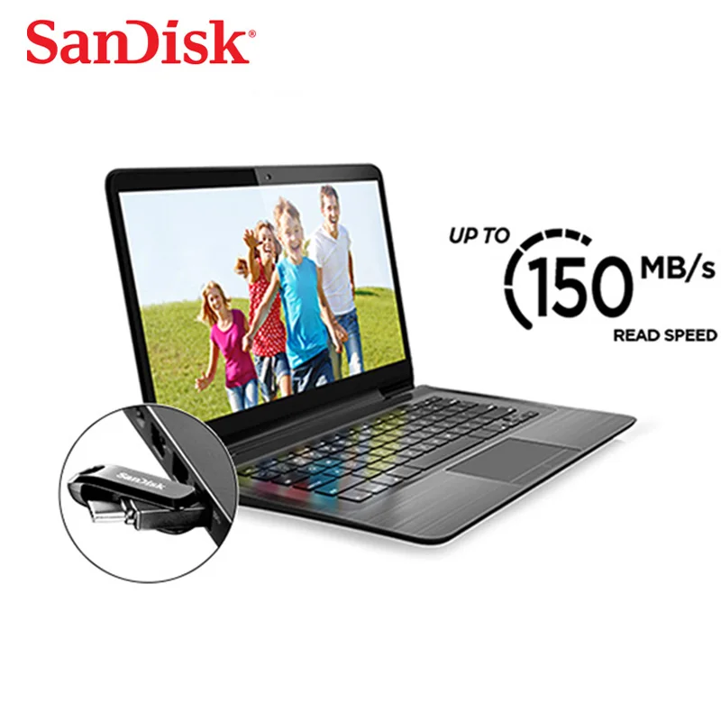 Флеш накопитель Sandisk флеш 32 Гб 64 128 ГБ type c usb3.1 OTG автомобильный u диск Type C для