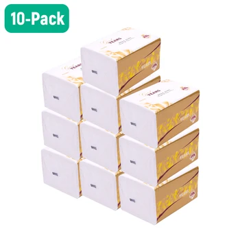 

10-Pack Toilet Paper Roll 420 Sheet/Pack 4-Ply Tissues Facial Tissue Rectangular Paper Hand Towel Tissues Cube Paper Towels