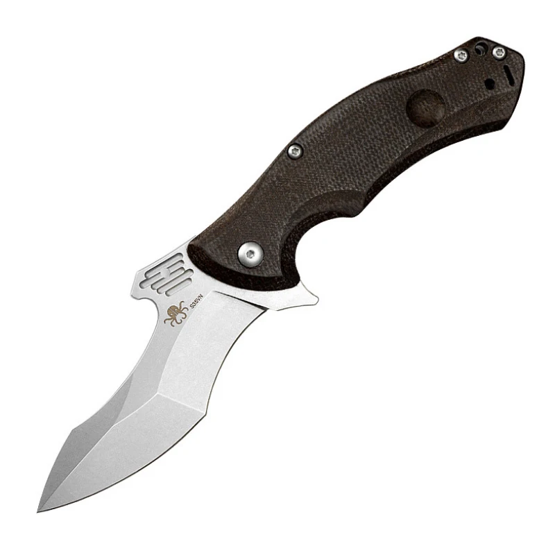 

Outdoor wilderness collection gifts high quality folding knife S35VN flax-handle tactical folding knife new in stock