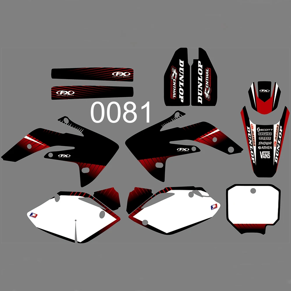 

For HONDA CRF150R 2007-2018 Graphics Decals Stickers Custom Number Name 3M Full Motorcycle Backgrounds Stickers Accessories