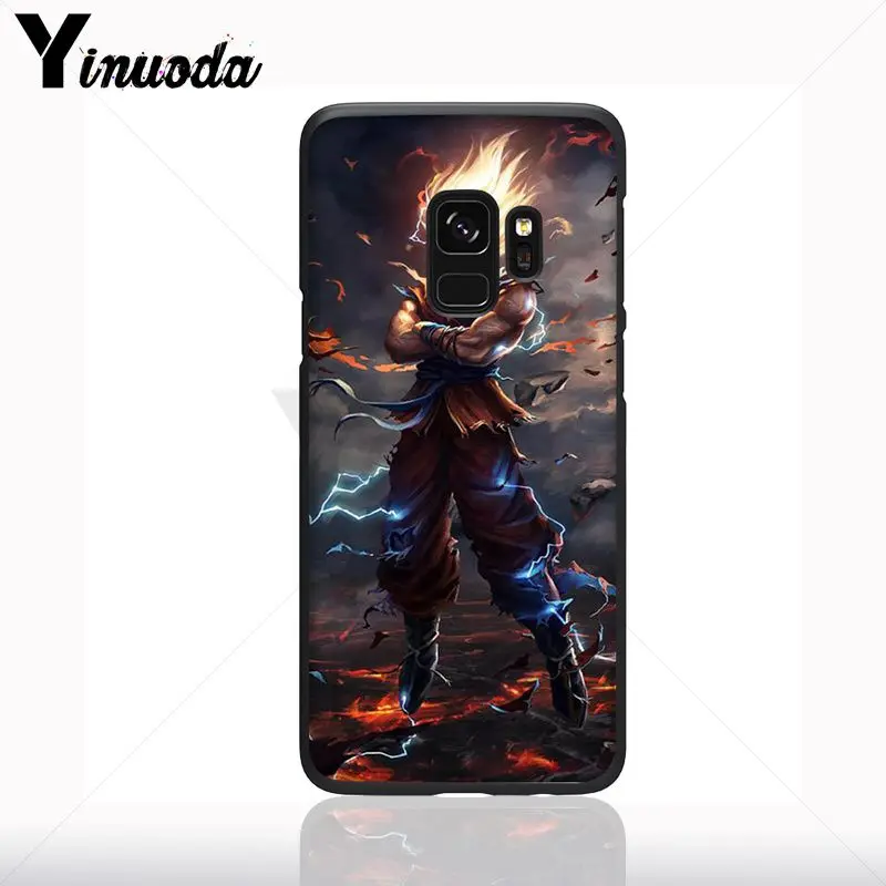 Super Saiyan Dragon Ball Silikon Lembut Hitam Ponsel Case untuk Samsung Galaxy S10plus S9 S8plus S10E A10 A70 A50 Kasus Ponsel