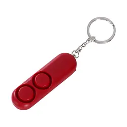 Double Horn Female Anti Robber Intruder Alarm Key Chain Anti Loss Device Personal Alarm 120 High Volume