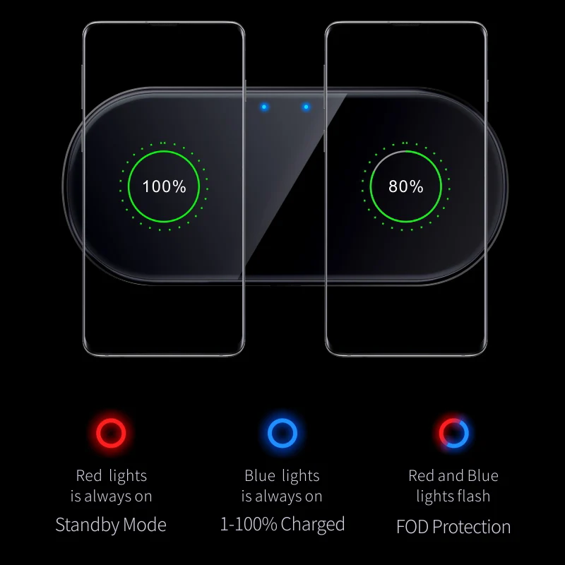 QI 15 Вт Беспроводное зарядное устройство SIKAI QC 3,0 Быстрая зарядка USB C для Apple samsung huawei телефон двойной 30 Вт