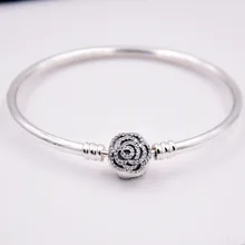 Ограниченная серия, красивый браслет с зачарованной розой Belle, подходит для бусины из стерлингового серебра 925, очаровательные европейские ювелирные изделия