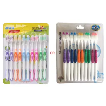 

10pc Soft Bristle Charcoal Toothbrush Natural Nano Tooth Brush Travel Brush X7JA