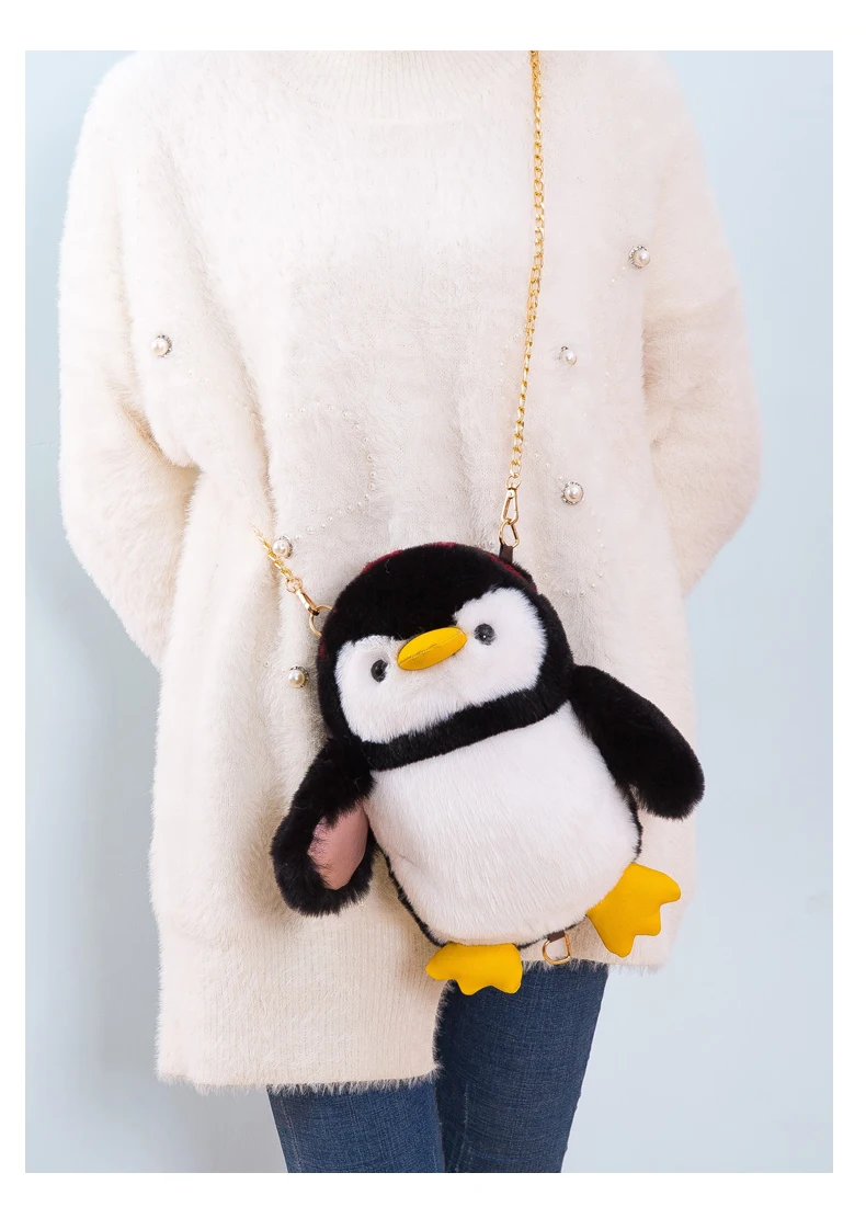 30 см Пингвин плюшевый рюкзак для детей милые набивные игрушки милая меховая кукла сумка через плечо Рождественский подарок для подруги подарок на день рождения