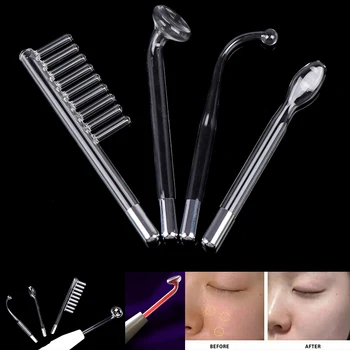 

High Frequency Facial Machine Electrode Wand Electrotherapy Glass Tube ightening Acne Spot Wrinkles Remover Beauty Therapy Puffy