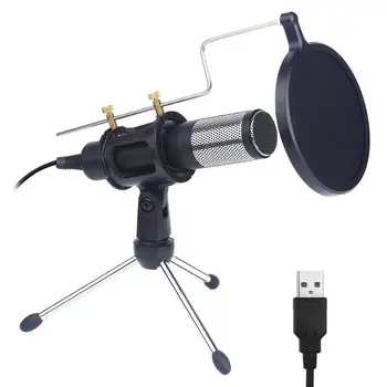 

Upgrade Professional Condenser Microphone for Computer with Stand for Phone PC Skype Studio Microphone USB Microfone Karaoke Mic