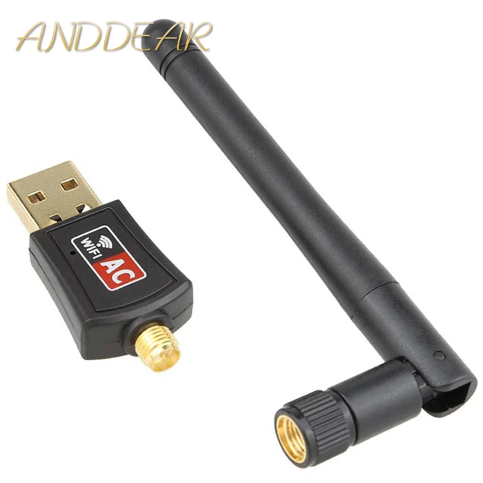 802.11B/G/N/AC Двухдиапазонный 600 Мбит/с RTL8811CU беспроводной USB WiFi адаптер ключ с 2,4G& 5,8G внешняя антенна WiFi для Android