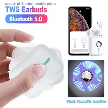 

Wireless Wireless Earphone Bluetooth 5.0 TWS Touch Control Flash Fingertip Rotation Sports Headset Portable Earbuds r30